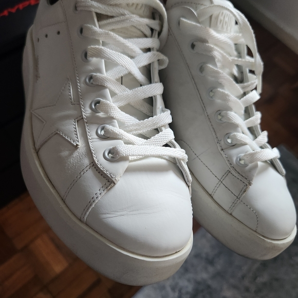 Golden Goose Purestar White Size 40 Unisex Star-Patterned Sole - Picture 2 of 13
